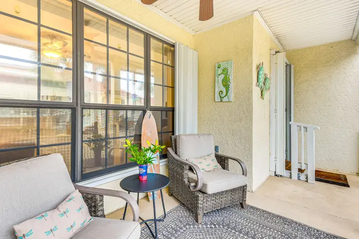 Private Porch | 1st-Floor Condo | Self Check-In | Walk to Beach & Restaurants
